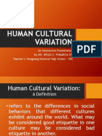 Human Cultural Variations 