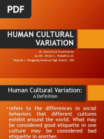 Human Cultural Variations 