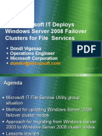 How Microsoft IT Deploys Windows Server 2008 Failover Clusters For File Services