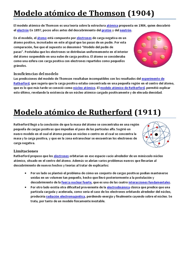 Modelo Atómico | PDF | Átomos | Núcleo atómico