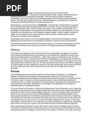 Bookkeeping