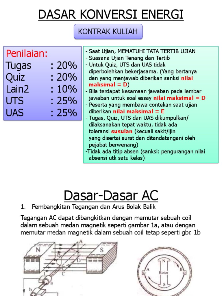 Dasar Konversi Energi AC dan Ujian | PDF