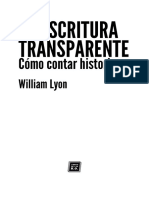 La Escritura Transparente. Como Contar Historias. William Lyon