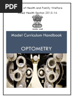 Model Curriculum Handbook: Optometry