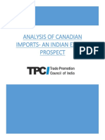 Analysis of Canadian Imports - India's Export Prospects