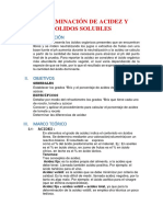 Determinacion de Acidez y Solidos Solubles