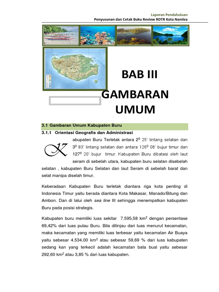 Bab Iii Gambaran Umum 3 1 Gambaran Umum Kabupaten Buru 3 Bab Iii Gambaran Umum 3 1 Gambaran Umum Kabupaten Buru 3