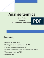 Análise térmica de polímeros: DSC e transição vítrea