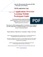 MEMS Applications Overview Learning Module Participant Guide