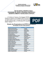 Resultado Edital Proppg 07 2018