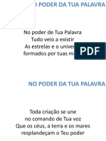 No Poder de Tua Palavra