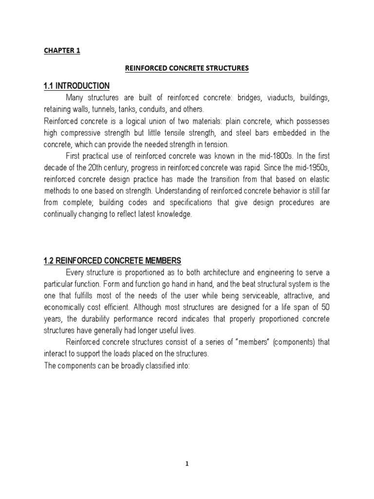 Overview of Reinforced Concrete Structures | PDF | Bending | Strength ...