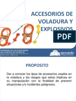 Accesorios de voladura y explosivos: tipos y riesgos