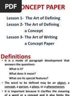 The Concept Paper