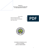 Proposal Praktek Industri PT. PJB UP Paiton