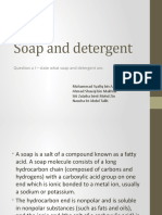 Question A I - State What Soap and Detergent Are