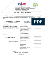 Clearance Form - Grade 11