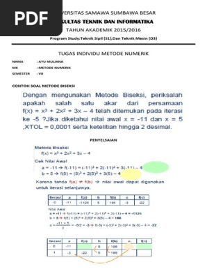 306655708 Tugas Metode Tabel Dan Biseksi Docx