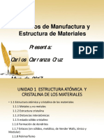 Procesos de Manufactura y Estructura de Materiales