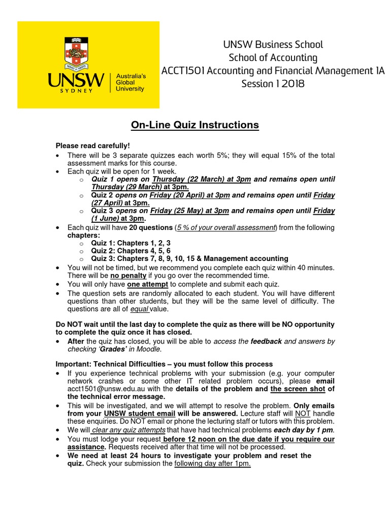 ACCT1501 Quiz Instructions PDF Quiz Learning