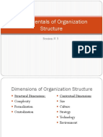 Fundamentals of Organization Structure: Session # 3