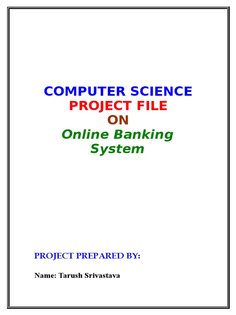 Computer Science: Project File | PDF | Office Equipment | Digital ...