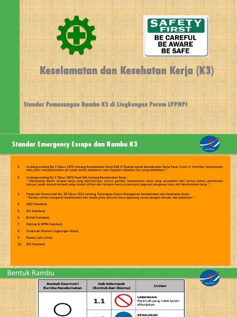 Standar Rambu K3 di Perum LPPNPI | PDF