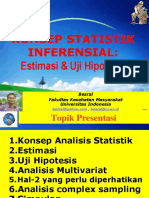 KONSEP STATISTIK INFERENSIAL: ESTIMASI & UJI HIPOTESIS