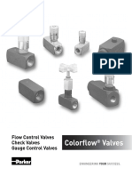 Colorflow Valves: Flow Control Valves Check Valves Gauge Control Valves