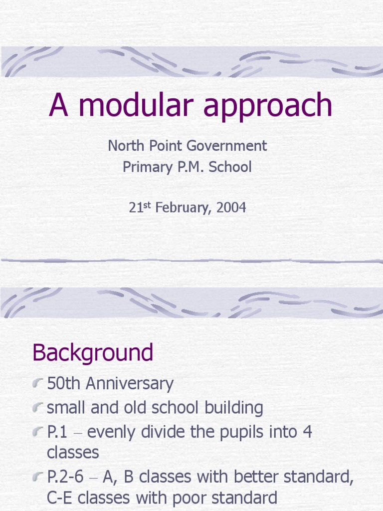 A Modular Approach: North Point Government Primary P.M. School | PDF ...