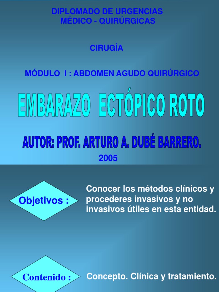 Embarazo Ectópico Roto | PDF | El embarazo | Especialidades Medicas