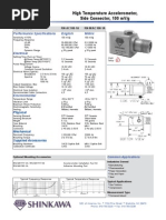 RN-AC108-1A: High Temperature Accelerometer, Side Connector, 100 MV/G