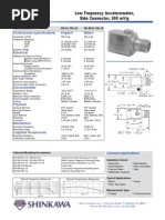 RN-AC106-3A: Low Frequency Accelerometer, Side Connector, 500 MV/G