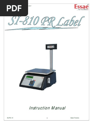 Essae Si 810 Pr User Manual