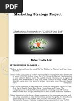 Marketing Strategy Project: Marketing Research On "DABUR Ind LTD"