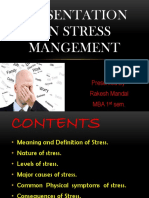 Presentation On Stress Mangement
