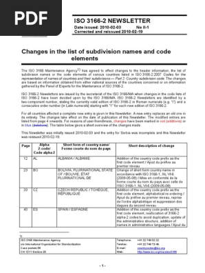 Iso 3166-2 Newsletter II-1 Corrected 2010-02-19