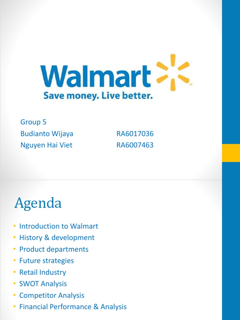 Walmart Group 5 Presentation A Comprehensive Analysis of Walmart's