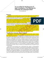 Spedding Sobre La Necesidad de Fundamentar La Antropologia Economica