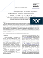 Estimating Soil Labile Organic Carbon and Potential Turnover Rates Using a Sequential Fumigation-Incubation Procedure