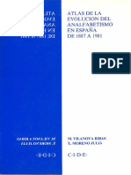 Atlas de La Evolución Del Analfabetismo en España de 1887 A 1981