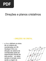 Direções e Planos Cristalinos - Defeitos Cristalinos Nos Cristais