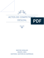 Actos de Competencia Desleal