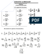 Racionalizacion de Denominadores Simples