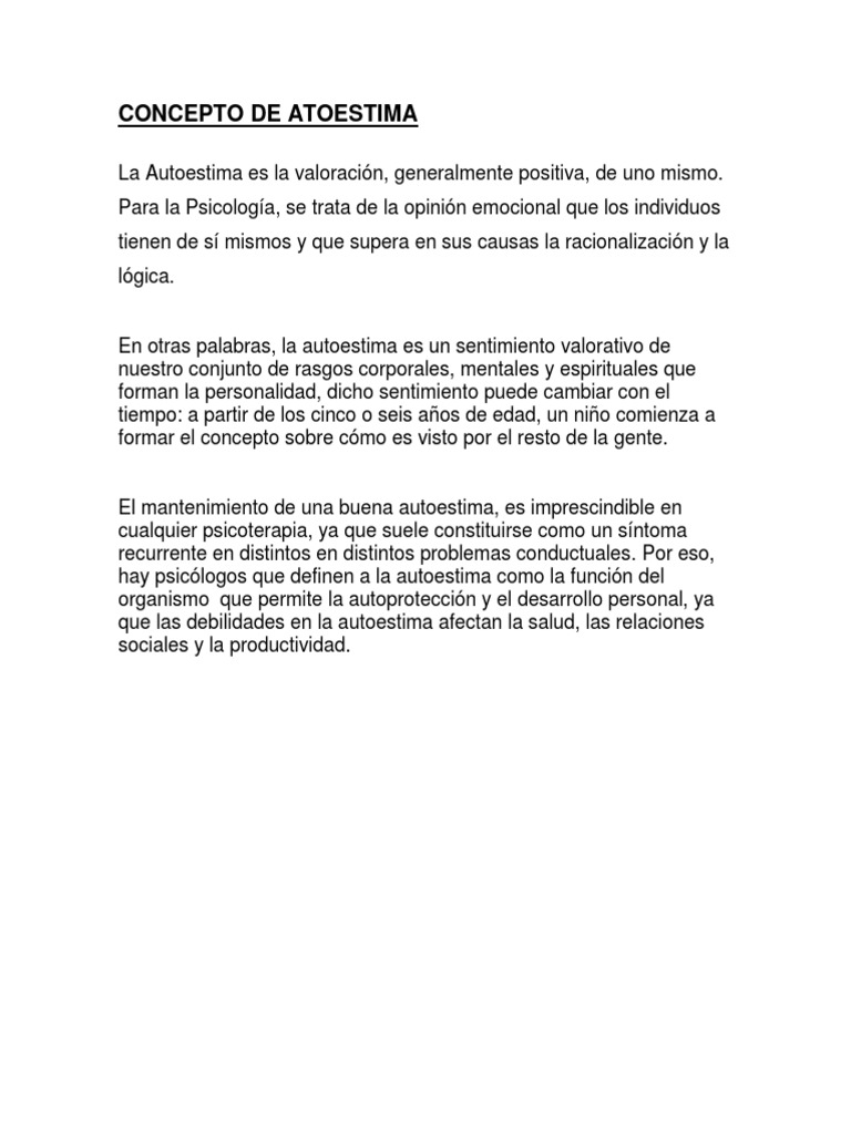 Featured image of post View 23 Concepto Q Es El Autoestima