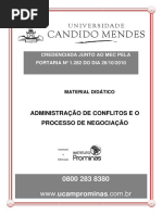 Administração de Conflitos e o Processo de Negociação3