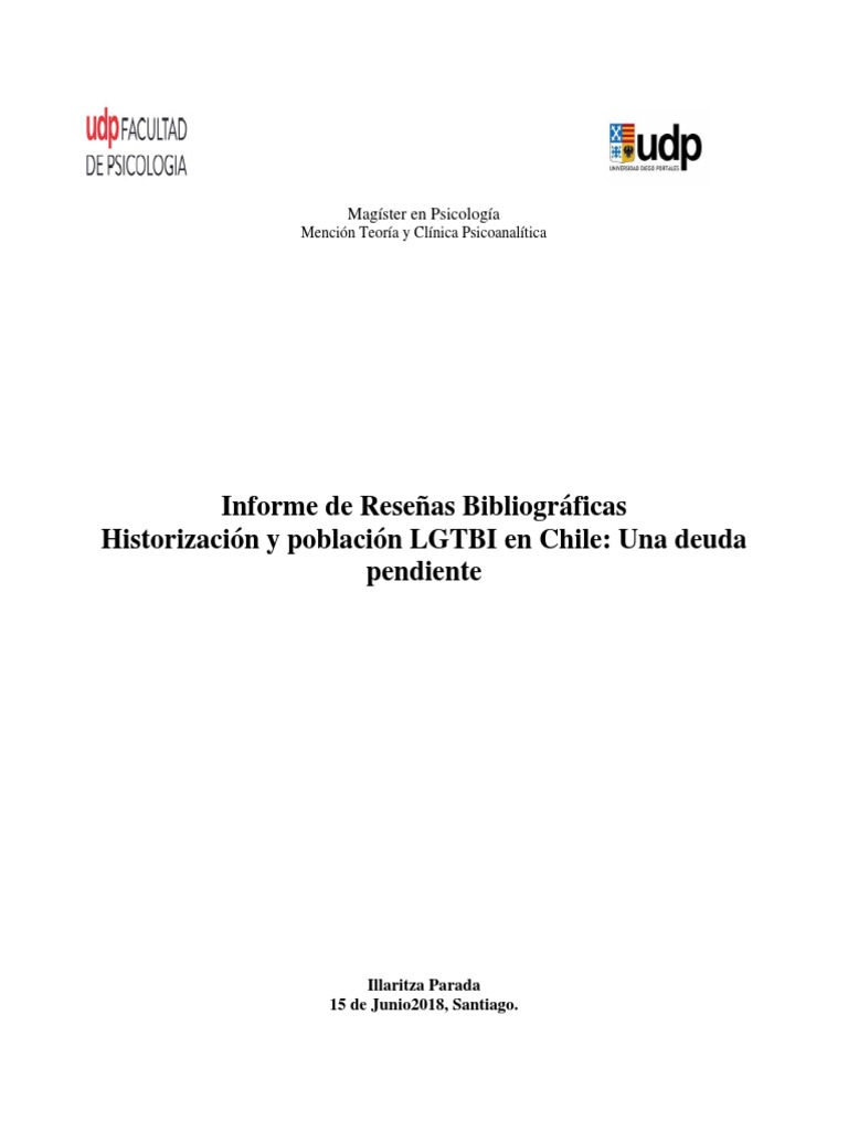 Historización LGTBI en Chile: Un Análisis Psicoanalítico | PDF ...