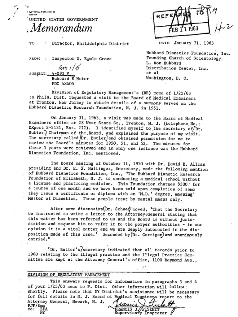 FDA Investigation of Scientology: NJ Board | PDF | Ufo Religions | New ...