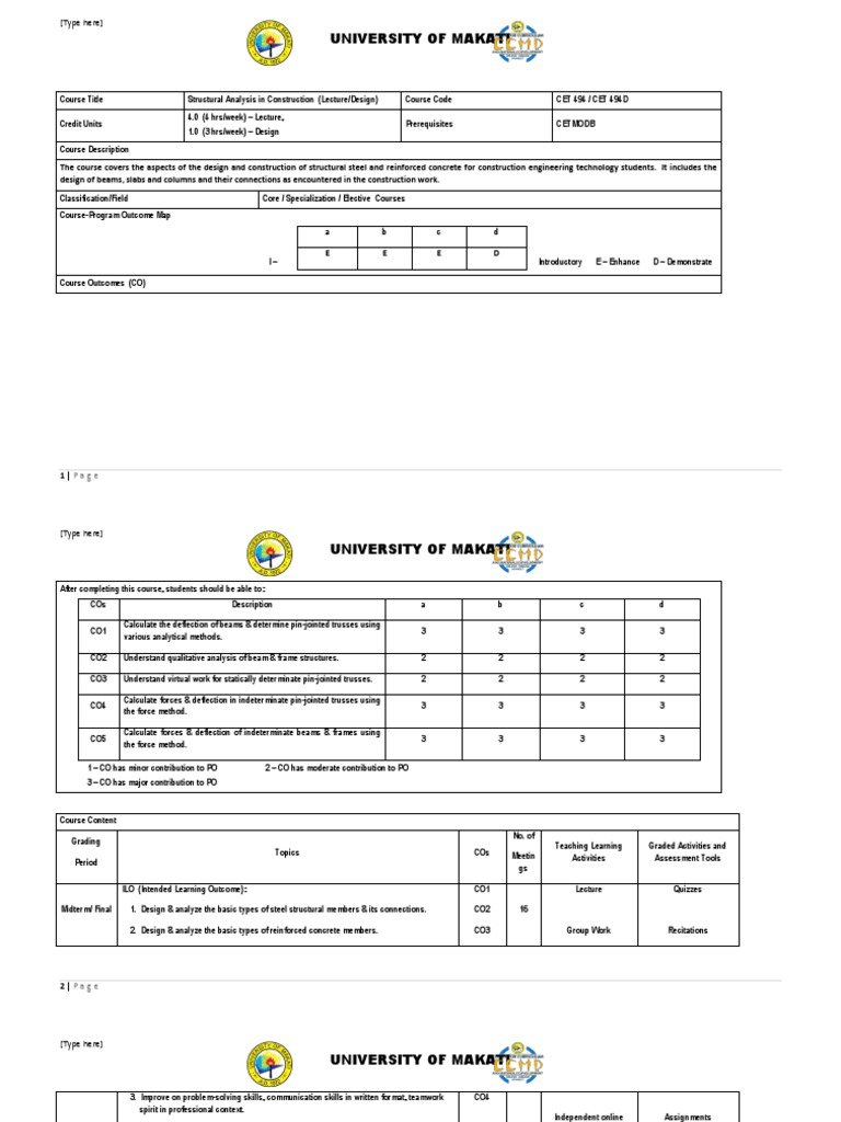 Structural Analysis Course Guide | PDF | Structural Analysis | Beam ...
