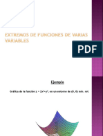 Extremos de Funciones de Varias Variables